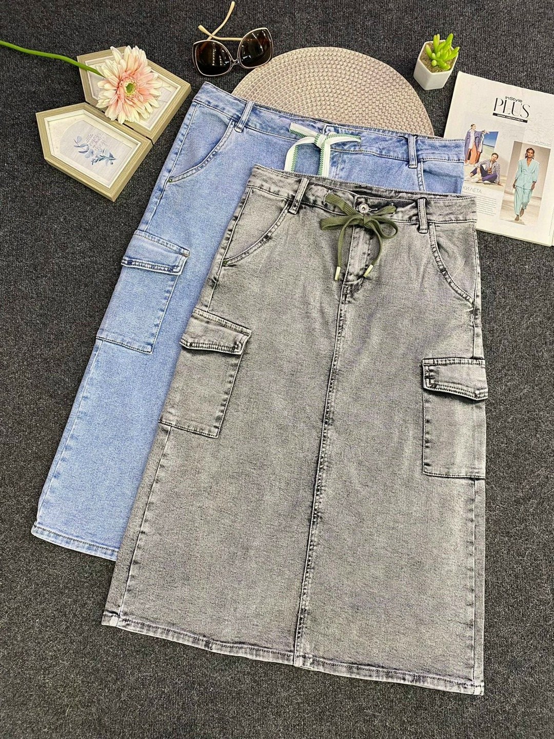 юбка джинсовая,женские джинсовые юбки,юбка джинсовая карго,джинсовая юбка с карманами,джинсовая юбка миди