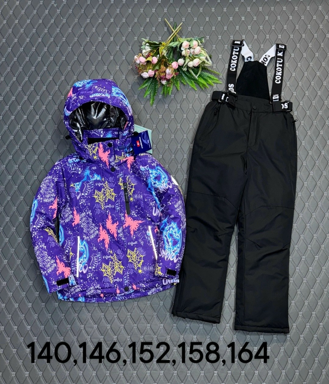 зимний костюм valianly 128-158,горнолыжные костюмы,костюм горнолыжный детский,лыжный костюм