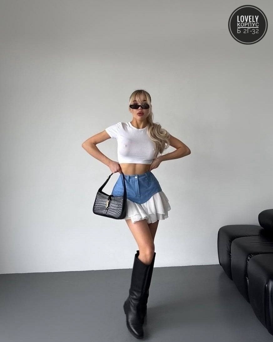 мини юбка,джинсовая юбка с рюшами,юбка,короткие юбки,джинсовая юбка с воланами