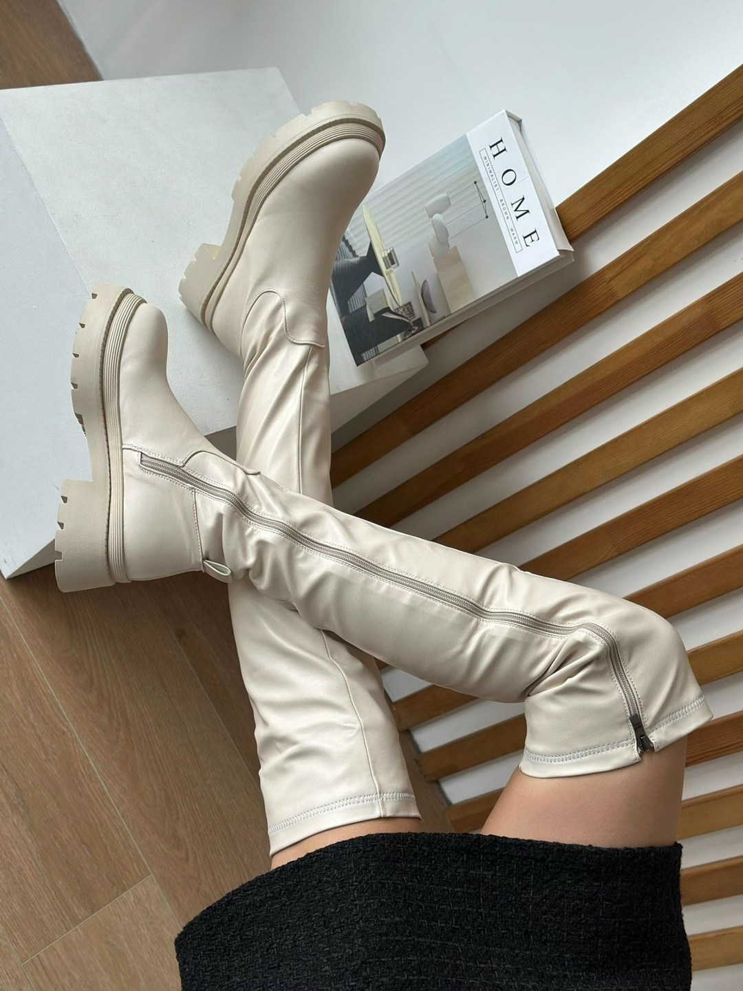 ботфорты женские,бежевые ботфорты,сапоги ботфорты,ботфорты чулки,демисезонные ботфорты