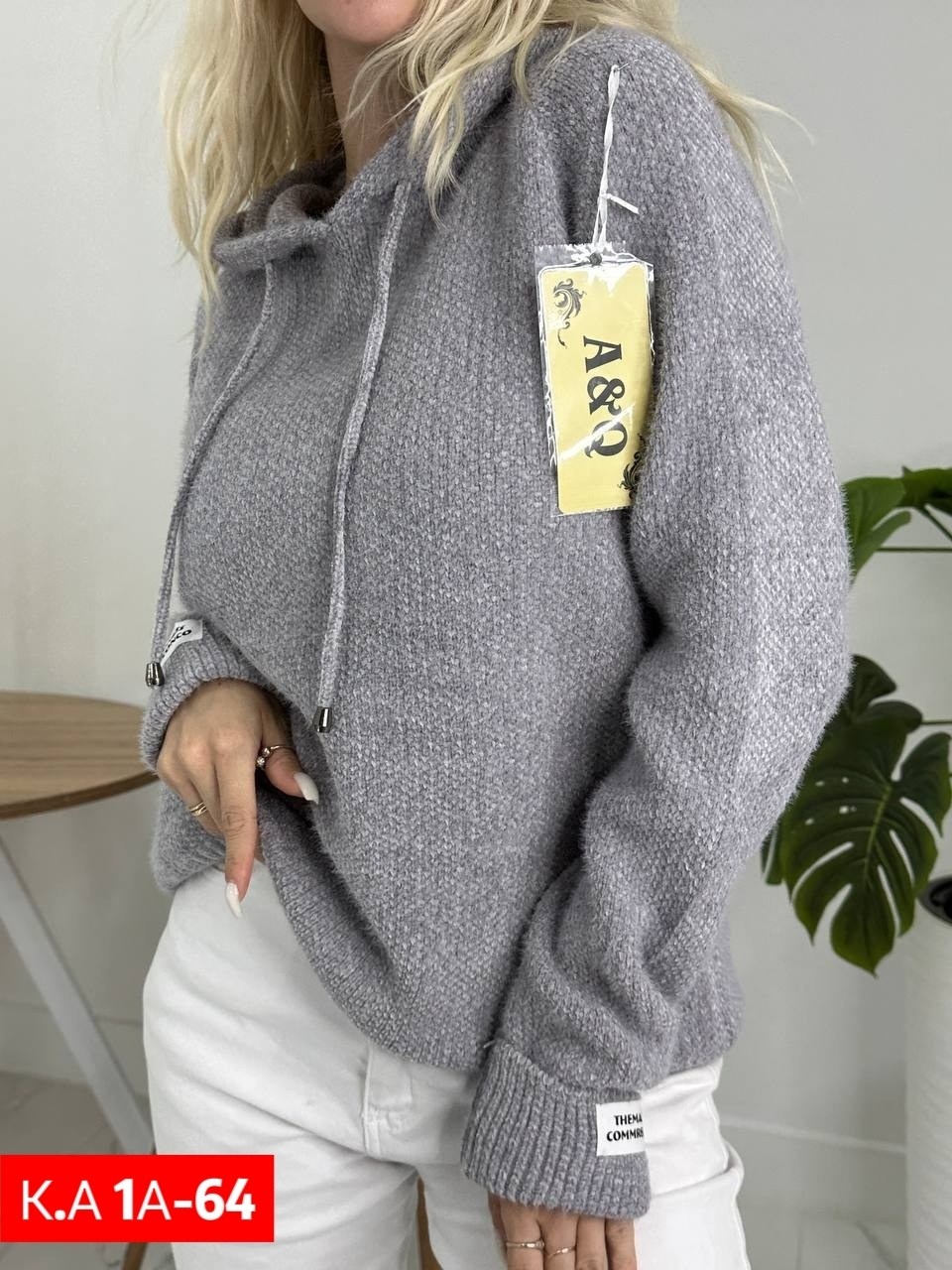 теплый вязаный свитер с капюшоном кофта,свитера с капюшоном,кофта женская,кофта теплая,кофта трикотажная женская
