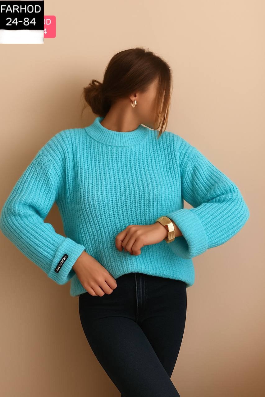свитер джемпер женский,бирюзовый джемпер,женский свитер,джемпер вязаный,свитер