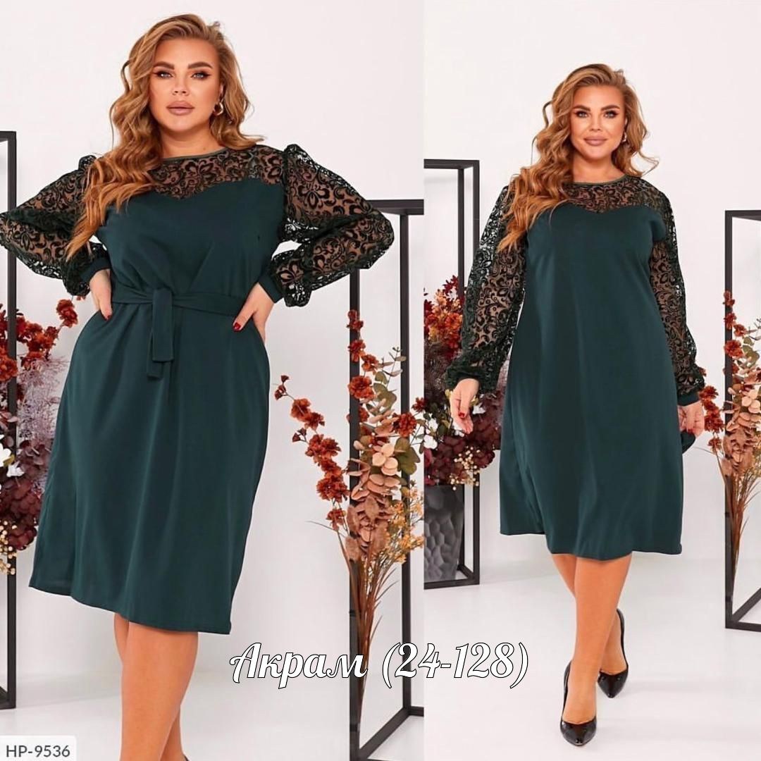 женские платья больших размеров,платье большие размеры,платье с гипюром,платье с поясом,комбинированное платье
