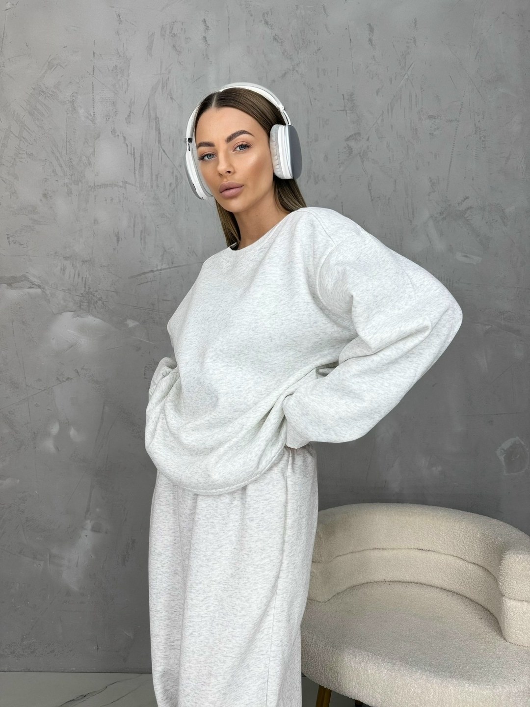 серый свитшот,свитшот женская,костюм оверсайз,свитшот оверсайз,костюмы спортивные оверсайз