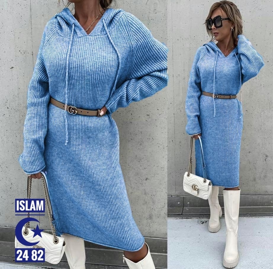 платье с капюшоном,теплое вязаное платье,платье вязаное,трикотажное платье,теплое платье с капюшоном