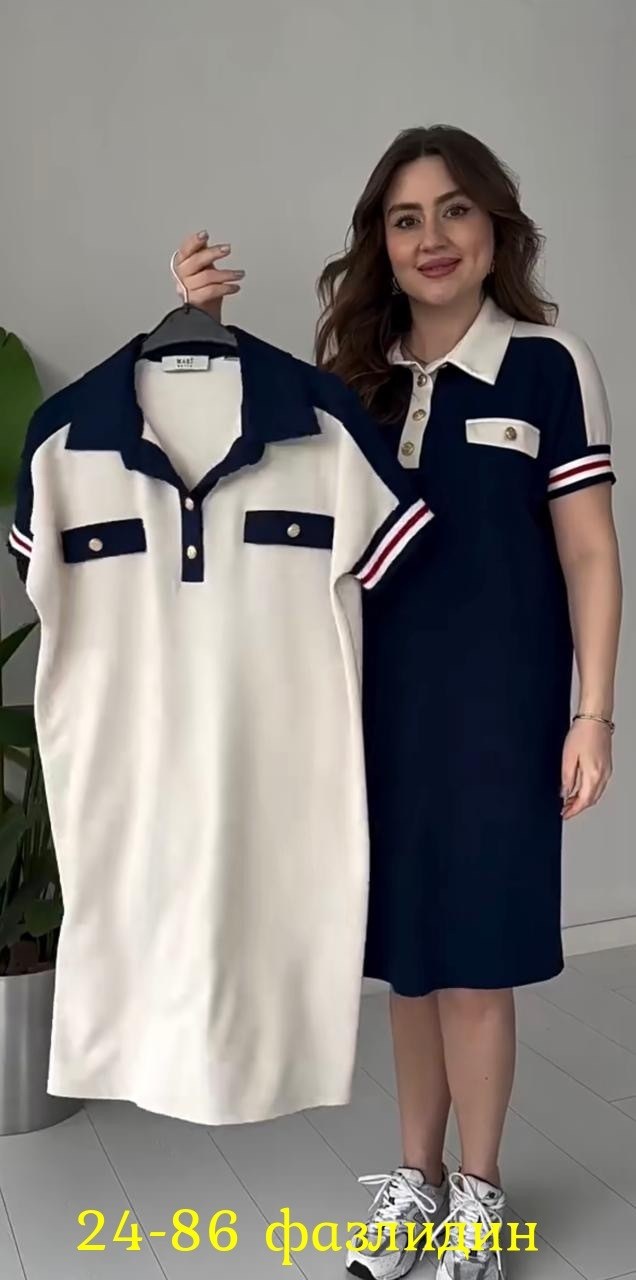 платье из мягкого трикотажа,трикотажное платье поло,платье трикотажное,платье спортивное женское,платье туника
