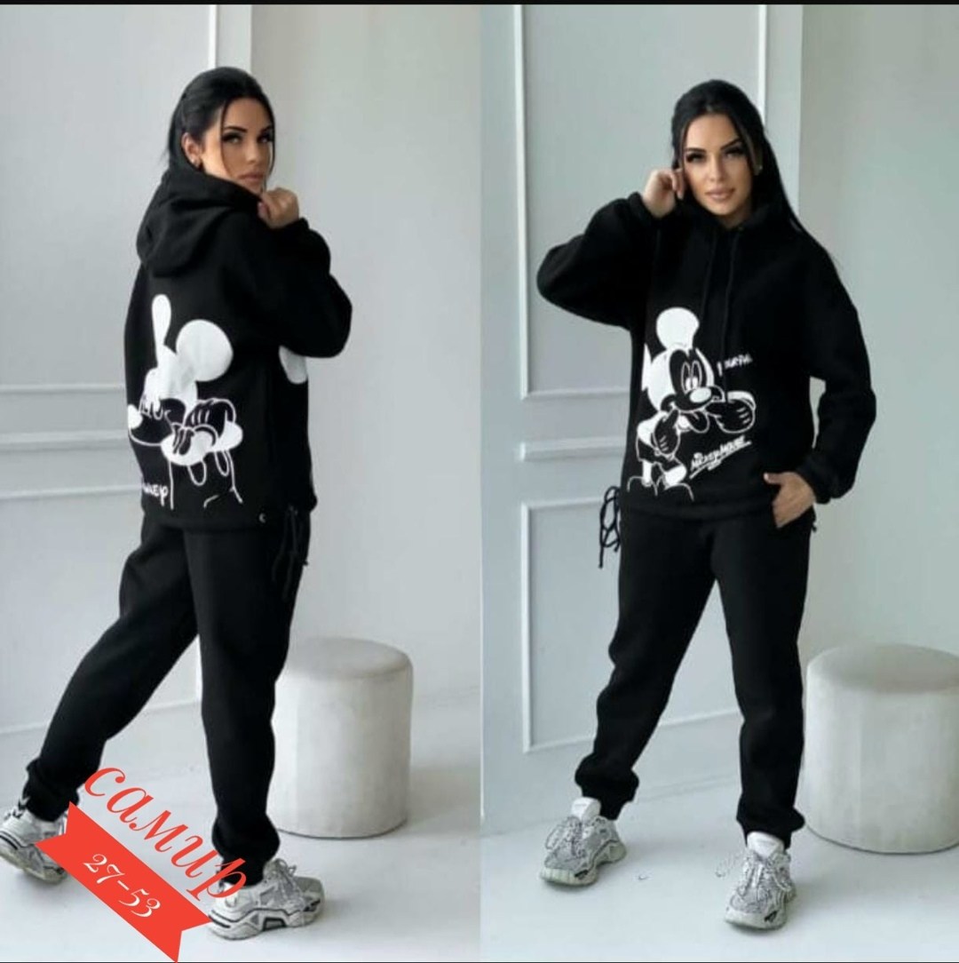 костюм женский спортивный на флисе,cпортивный костюм женский теплый на флисе,спортивные костюмы на флисе,костюмы спортивные женские,женский трикотажный костюм с микки маусом