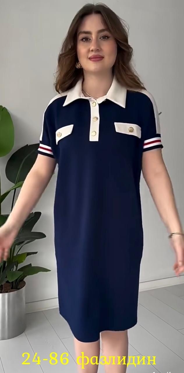 платье из мягкого трикотажа,трикотажное платье поло,платье трикотажное,платье спортивное женское,платье туника