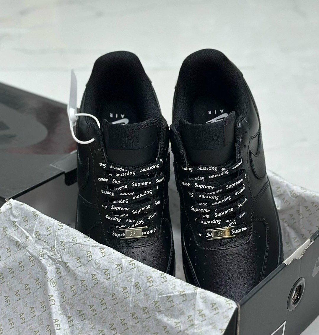 nike air force 1 low supreme black,nike air force 1 low black,nike air force 1 supreme black,кроссовки,nike air force 1 low