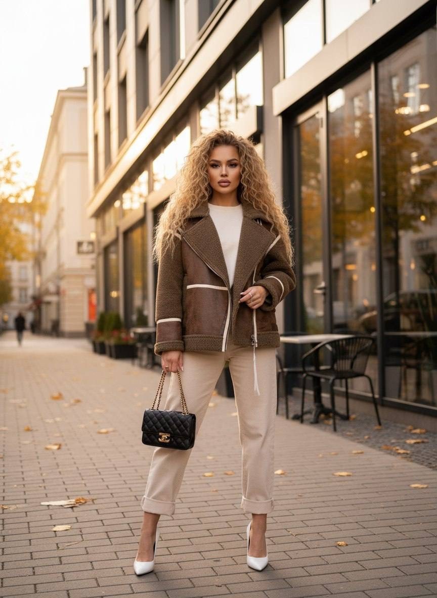 стильная дубленка,женская дубленка,дубленка авиатор зимняя,дубленка удлиненная,модные дубленки