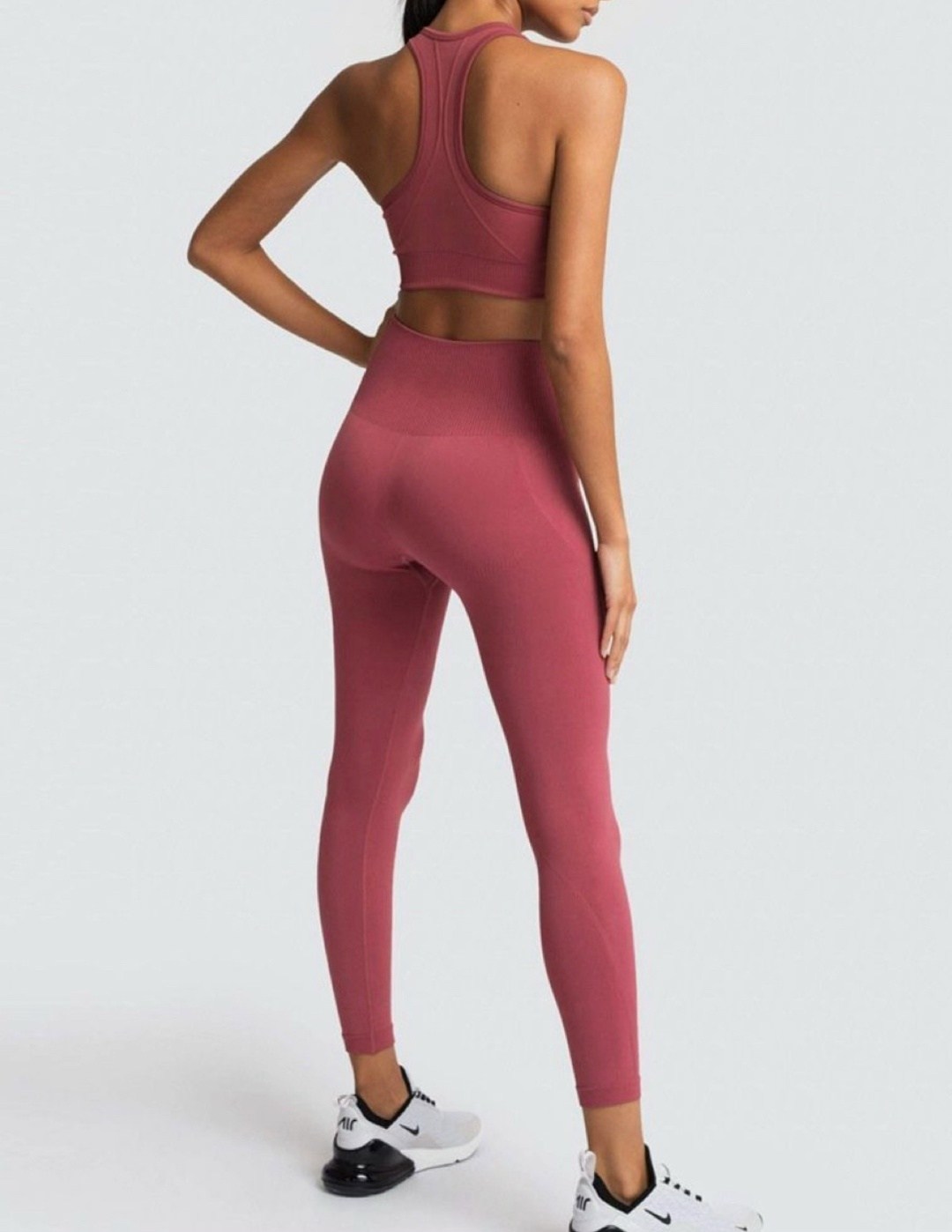 бесшовные спортивные костюмы для фитнеса,комплект для фитнеса,легинсы женские спортивные однотонные,cпортивный костюм для фитнеса лосины и топ,леггинсы спортивные