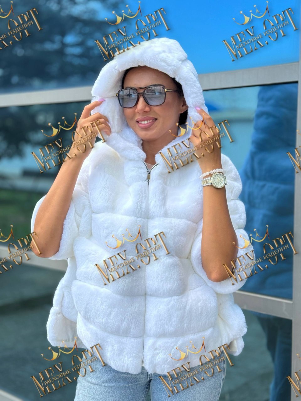 женская шуба,шубка,меховое пончо,шуба из бобрика,куртка пончо