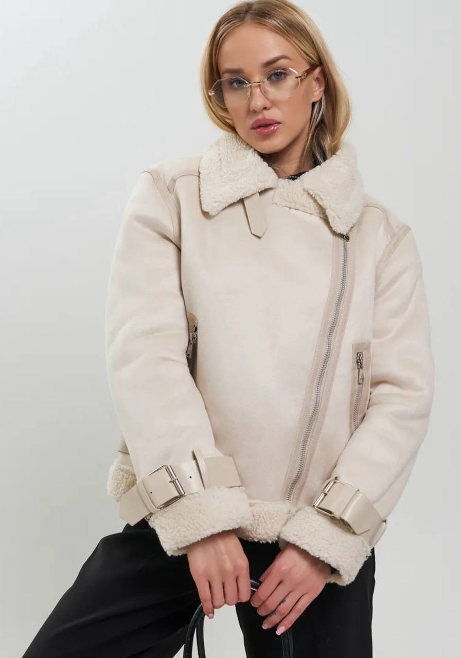 дубленка золла бежевая,дубленка женская,стильная дубленка,короткая дубленка,дубленка авиатор зимняя короткая экокожа