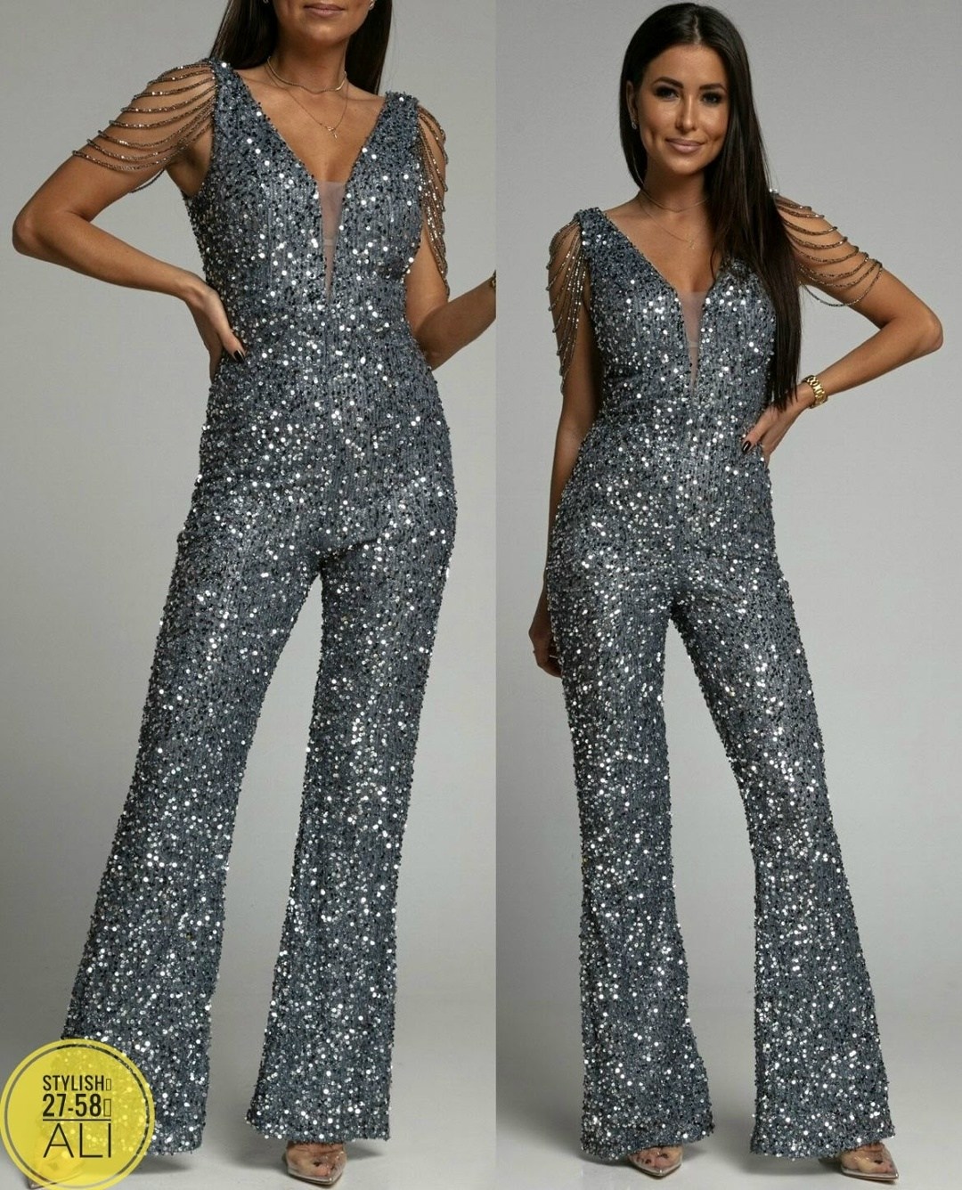 элегантные комбинезоны,женские комбинезоны,женские комбинезоны с блестками,блестящий комбинезон,женский вечерний комбинезон