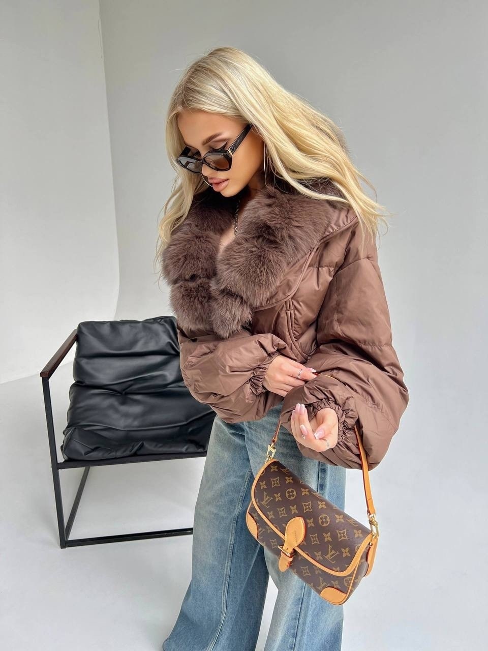 короткий пуховик,пуховики с мехом,зимние куртки,куртка мех,стильная куртка