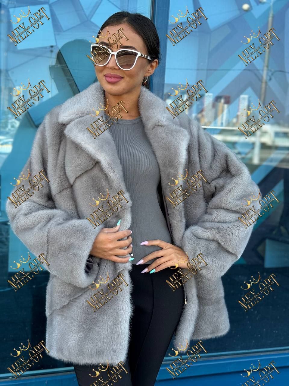 норковая шуба автоледи,шубы норковые,женская шуба,шуба норковая серая,шуба из натурального меха