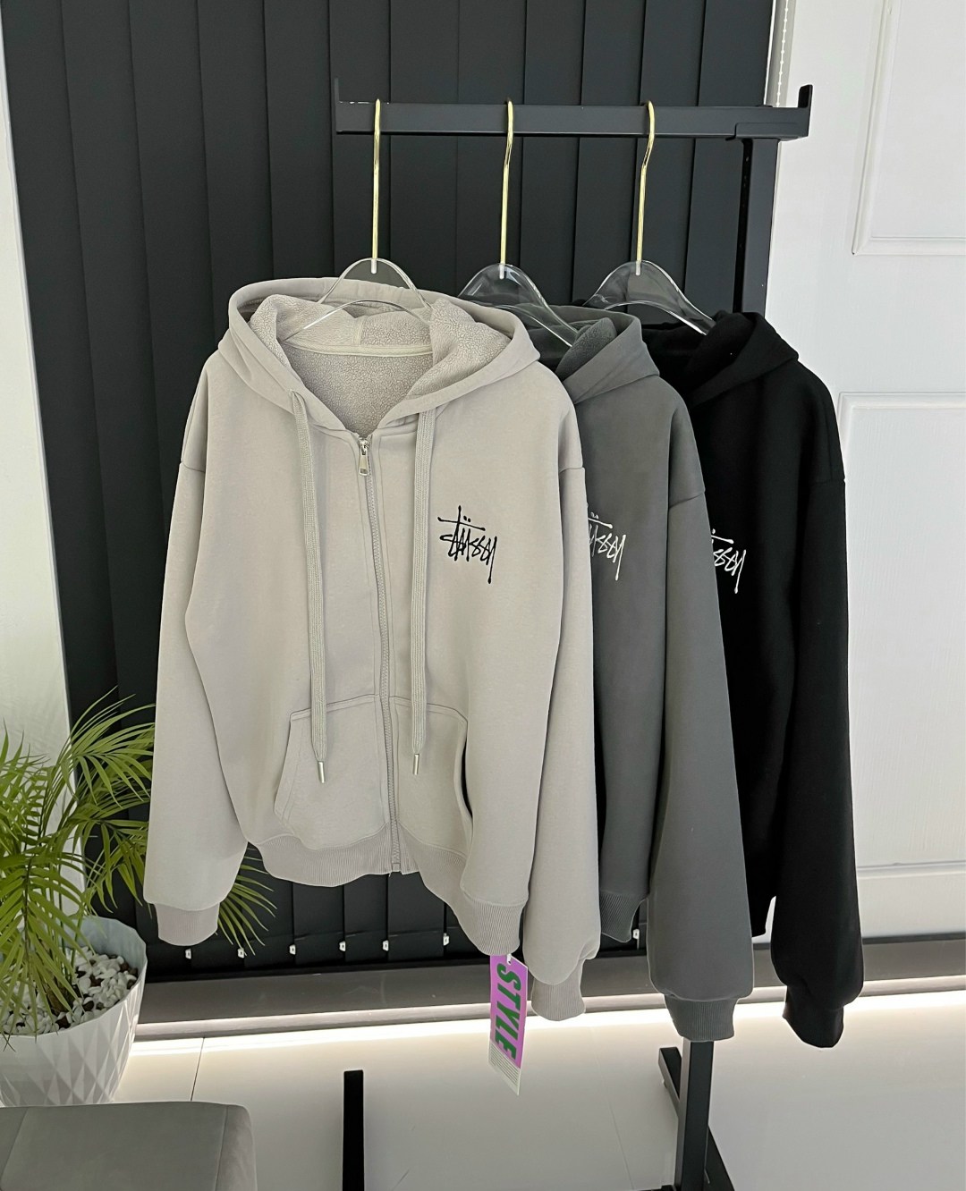 зип худи stussy,толстовка stussy,худи серое,stussy basic stussy zip hoodie,толстовка с капюшоном