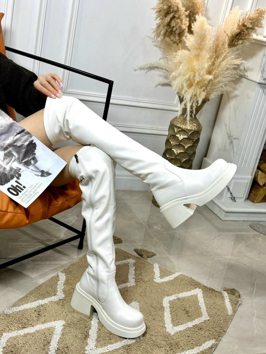 белые ботфорты,,белые сапоги,ботфорты женские,женские сапоги