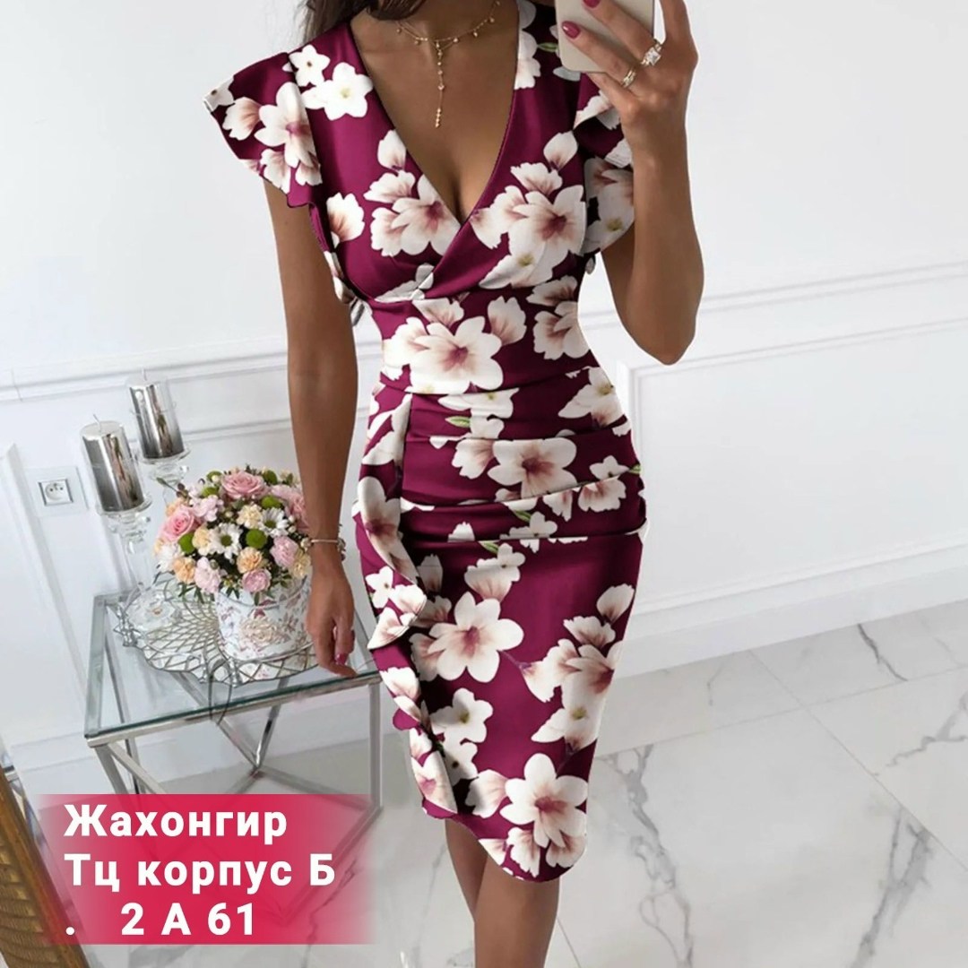женское платье летнее,элегантные платья,женское платье миди с цветочным принтом,платье,модное платье