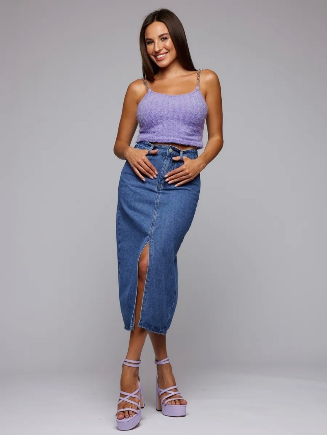 юбка джинсовая миди,юбка джинсовая миди с разрезом спереди на,юбка джинсовая миди с разрезам,джинсовая юбка,юбка женская джинсовая миди