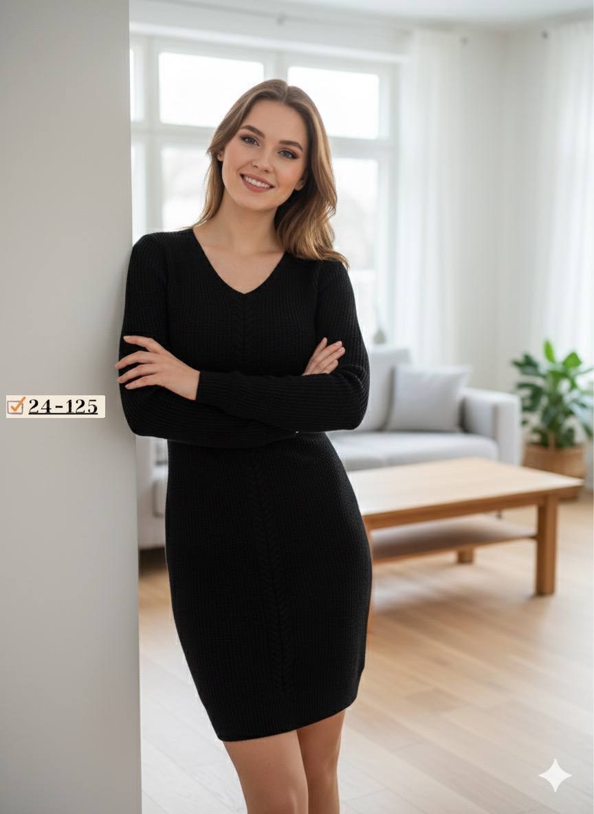 платье,вырез платья,платье черное,трикотажное платье,вязаное платье