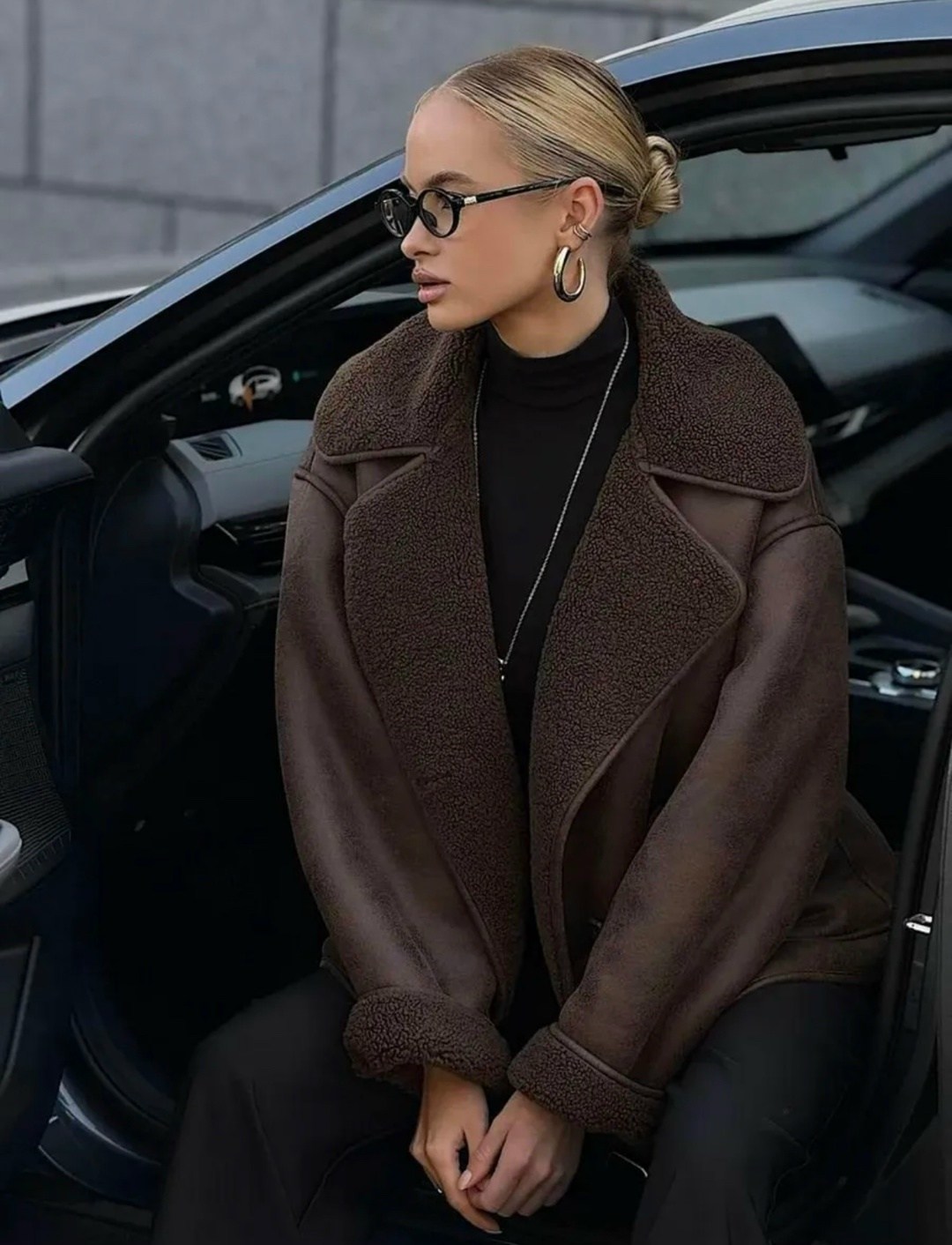 женская дубленка,пальто и куртки,дубленка оверсайз,стильная дубленка,женские пальто