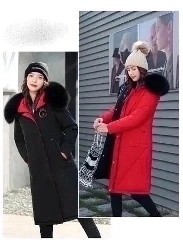 парка с меховым,женская куртка зимняя,зимняя куртка стильная,пуховик зимний женский,пуховик двухсторонний