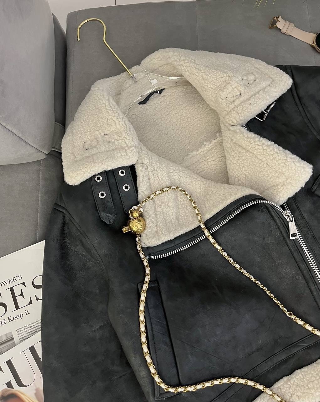 зара дубленка женская авиатор,дубленка женская,стильная дубленка,дубленка авиатор,дубленка авиатор женская