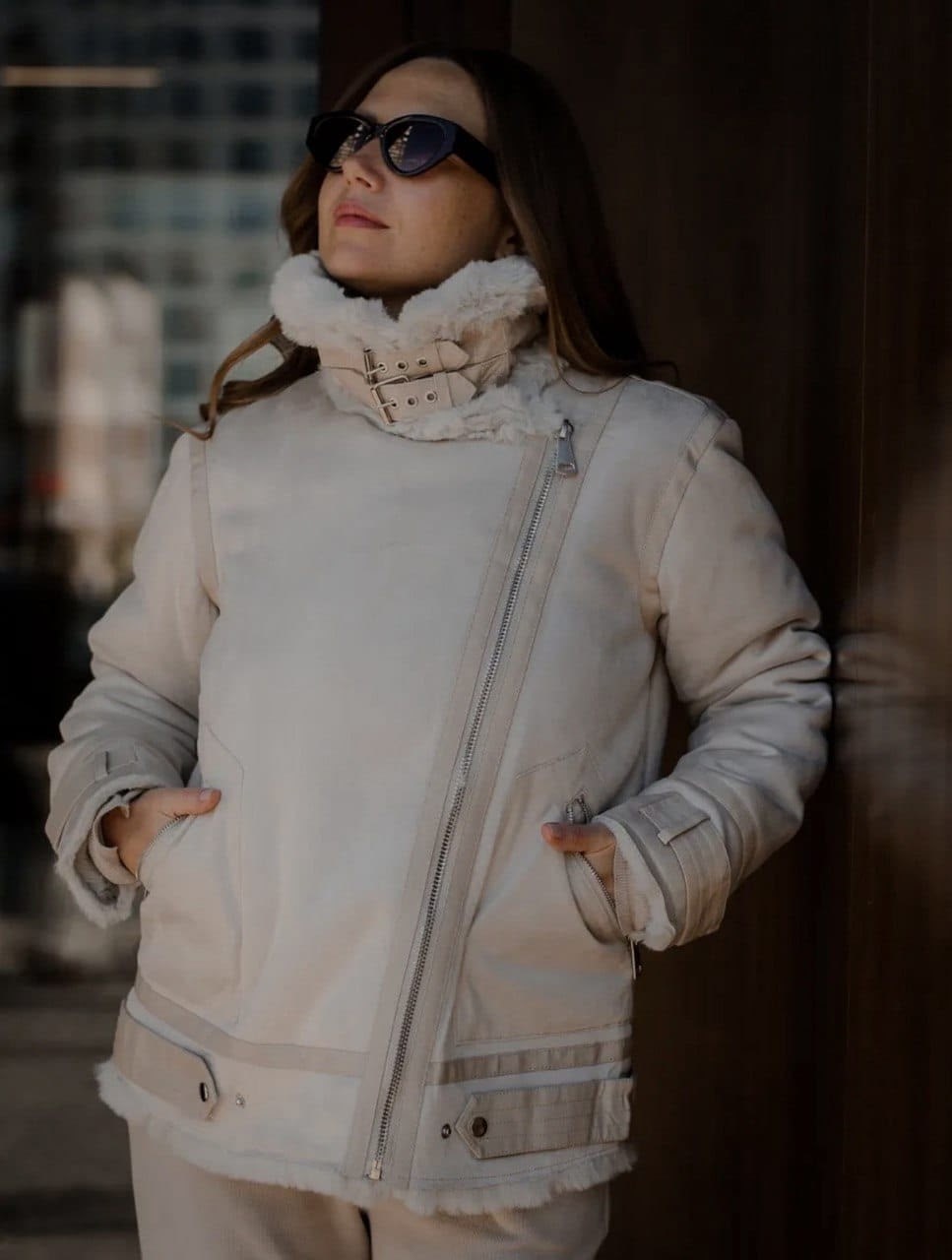 дублёнка авиатор,дубленка женская,зимняя дубленка женская,стильная дубленка,дубленка авиатор женская