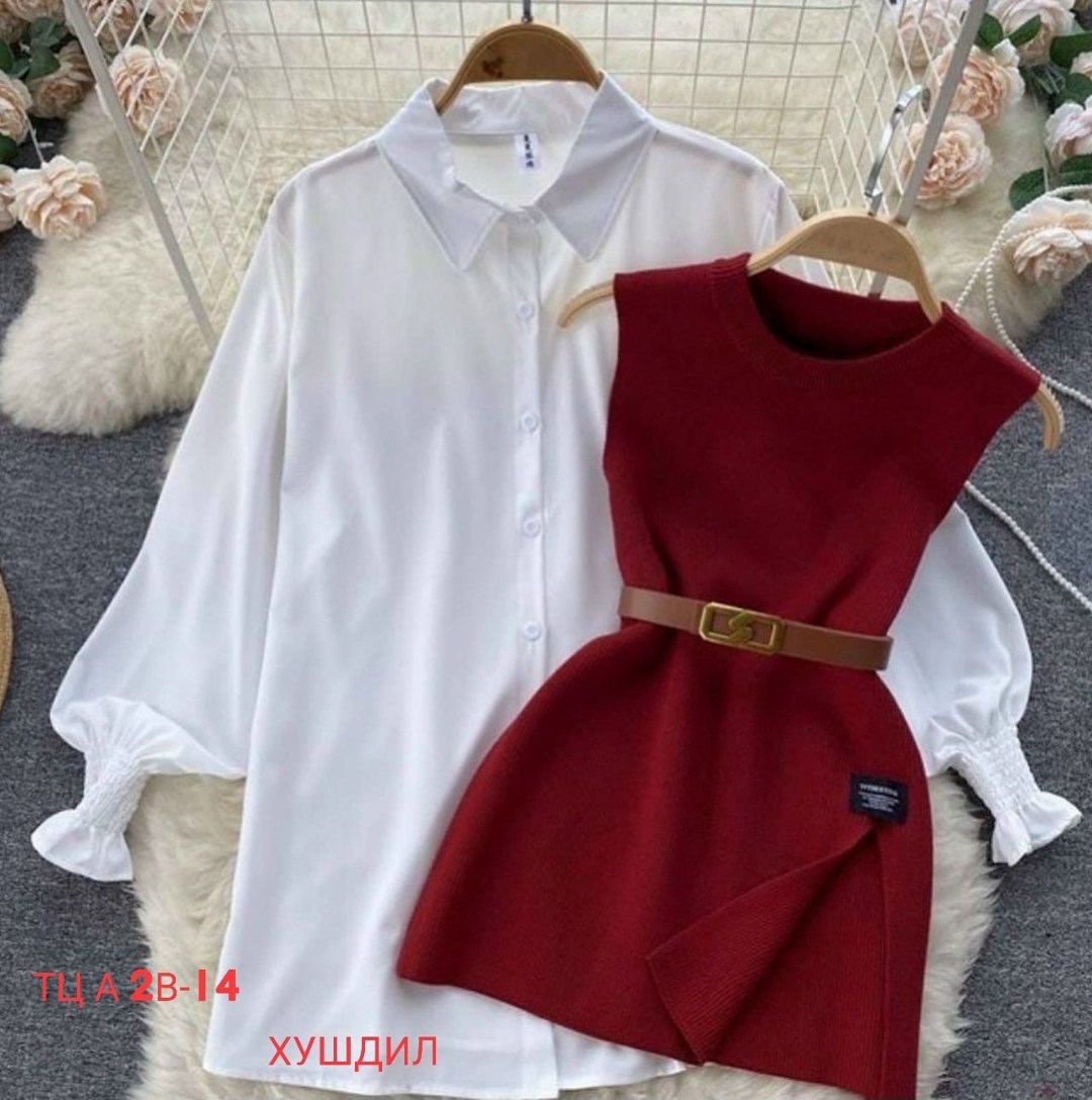 рубашка с жилеткой женская,жилетка тканевая на рубашку женская,трикотажный жилет с поясом,костюмы двойки,жилетка женская