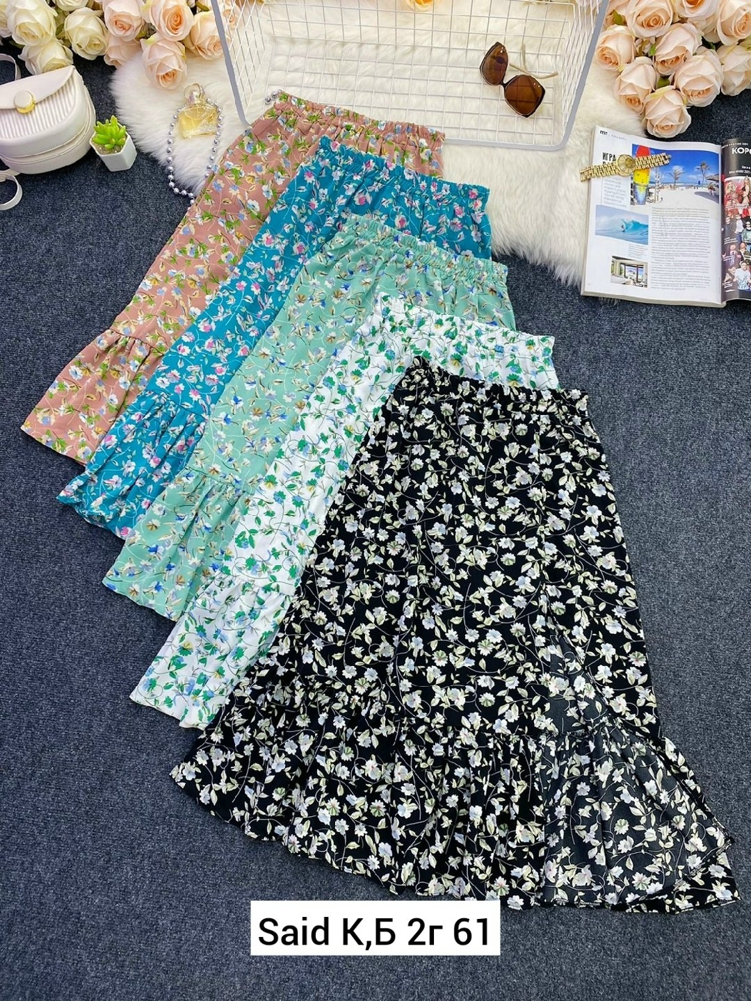 юбка,юбка средней длины,юбка с цветочным принтом,юбка с принтом,юбка женская