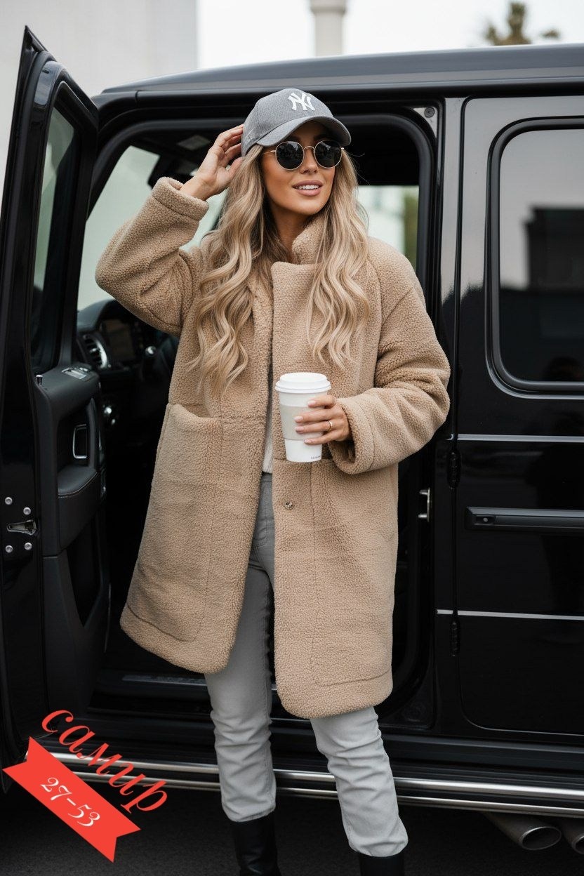 пальто барашек,пальто модное,стильное пальто,пальто теплое,плюшевое пальто