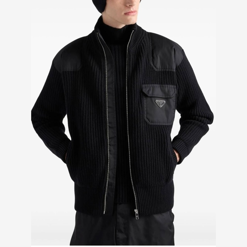 бомбер prada,куртка бомбер,кардиган мужские,черный кардиган,мужские свитера