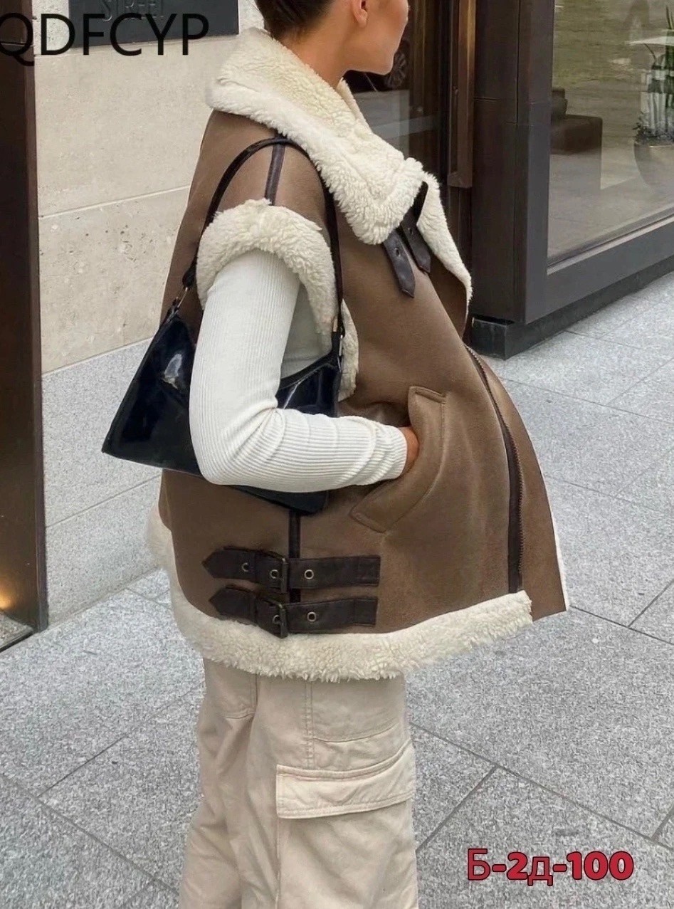 жилетка дубленка,стильная жилетка,жилетка дубленка зара,комбинированные жилетки,стильная дубленка женская