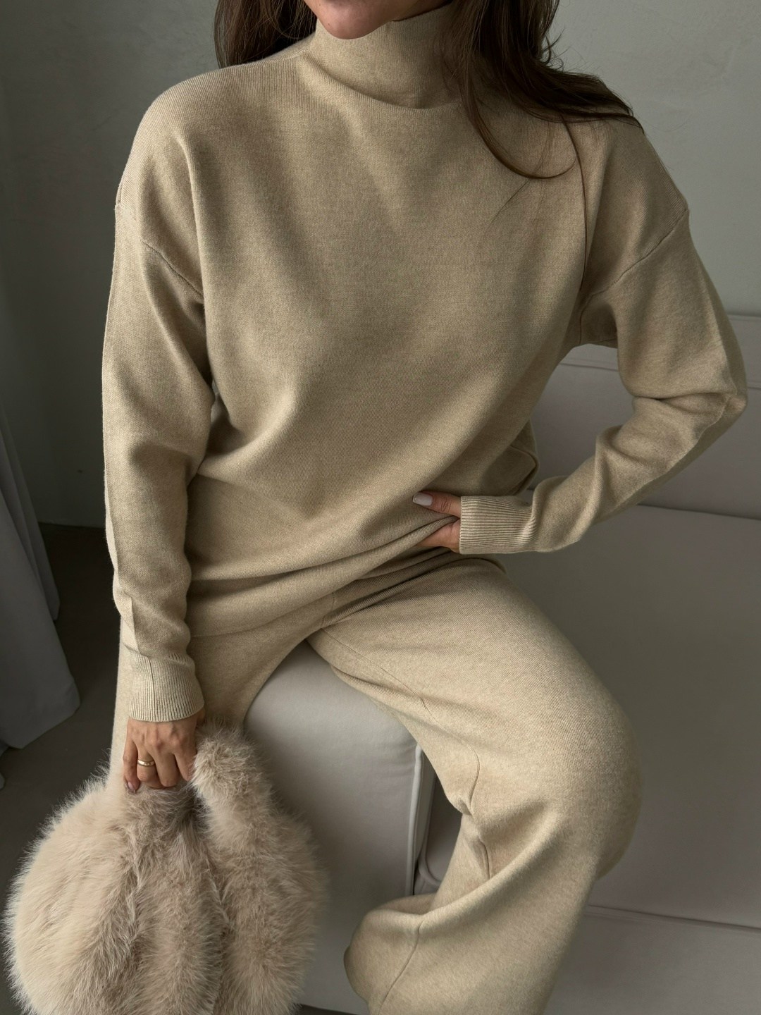 трикотажные костюмы,костюмы брючный,трикотажный костюм с брюкам,костюм повседневный,брючный костюм из кашемира женский