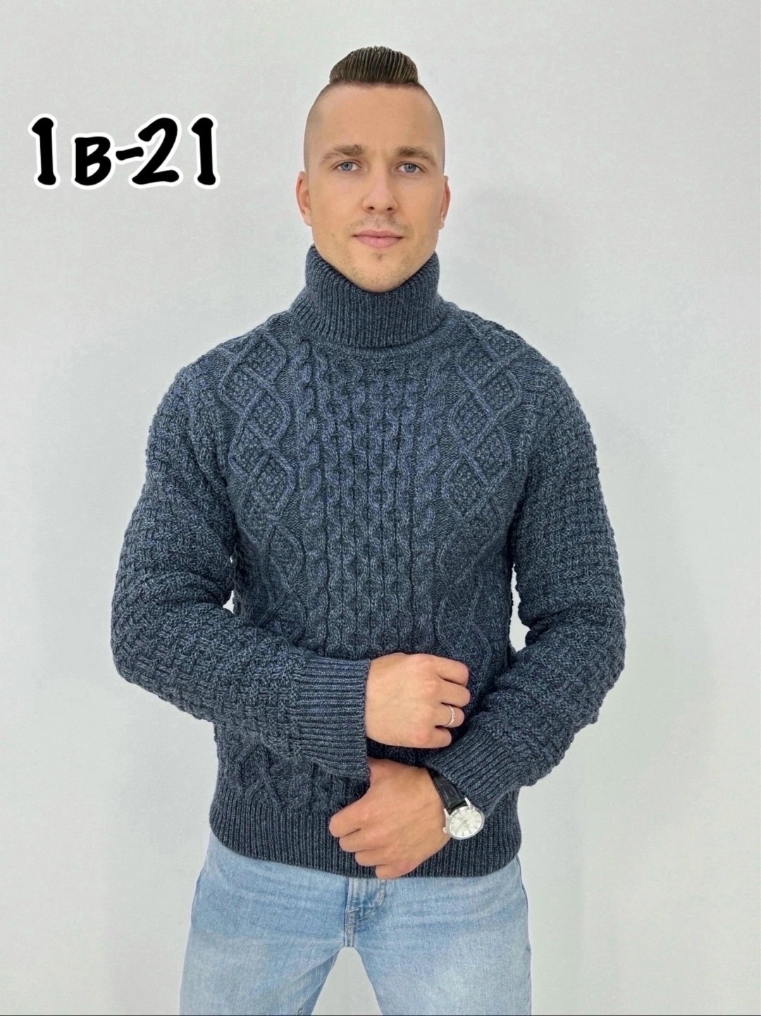 свитер с горлом,свитер с аранами,мужские вязаные свитера,свитер для мужчин,мужской свитер