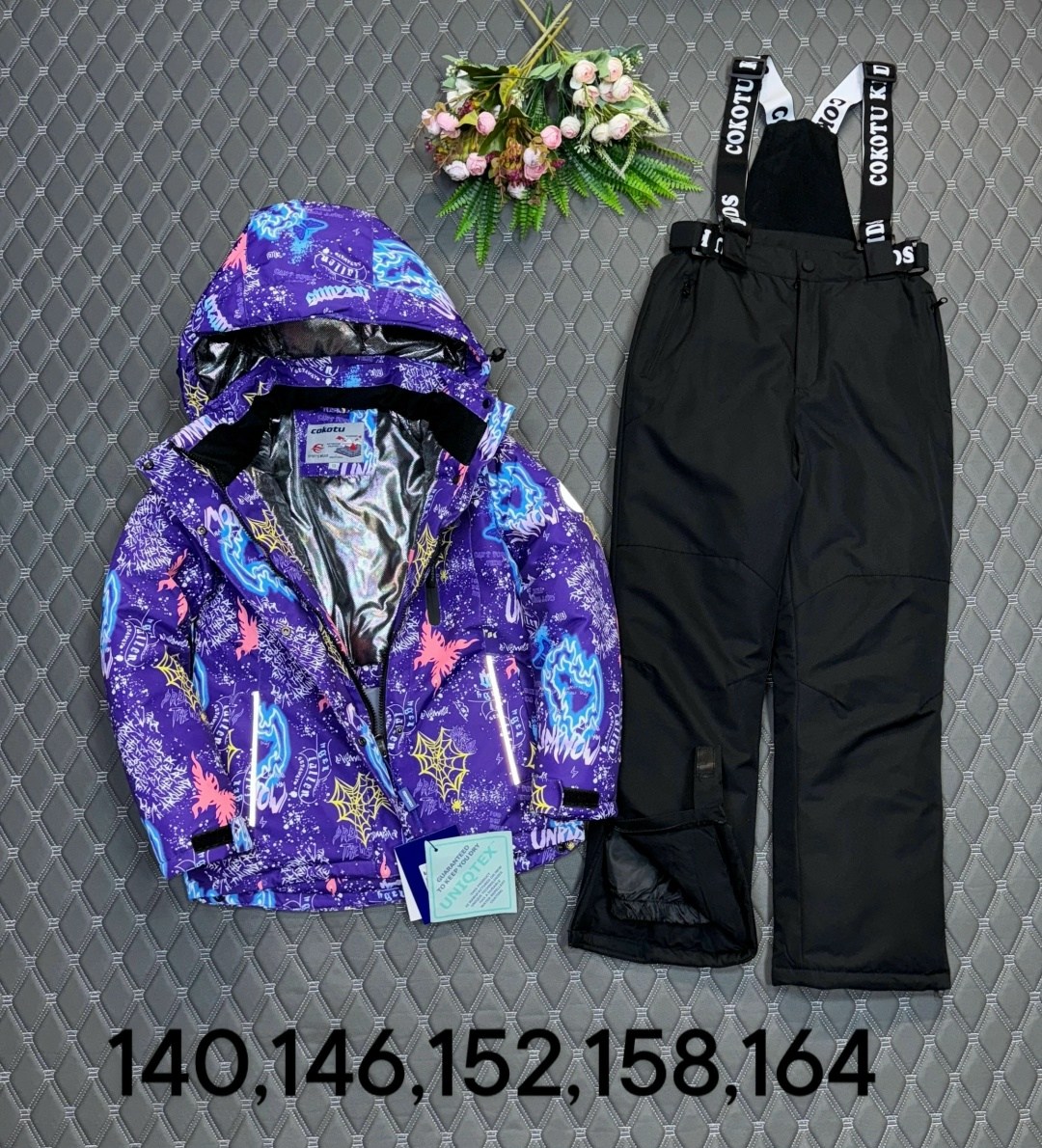 зимний костюм valianly 128-158,горнолыжные костюмы,костюм горнолыжный детский,лыжный костюм