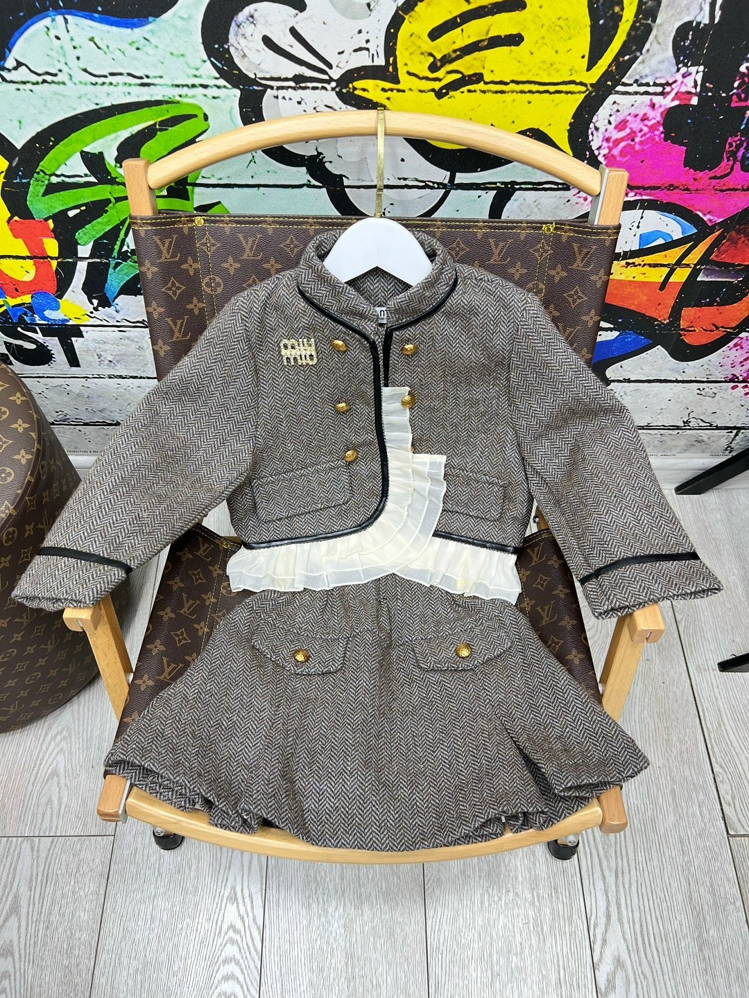 твидовые костюмы,жакет и юбка,комплект одежды для девочек,одежда для девочек,твидовый костюм с юбкой