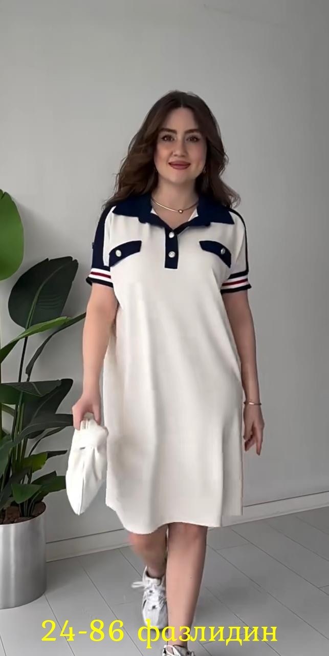 платье из мягкого трикотажа,трикотажное платье поло,платье трикотажное,платье спортивное женское,платье туника