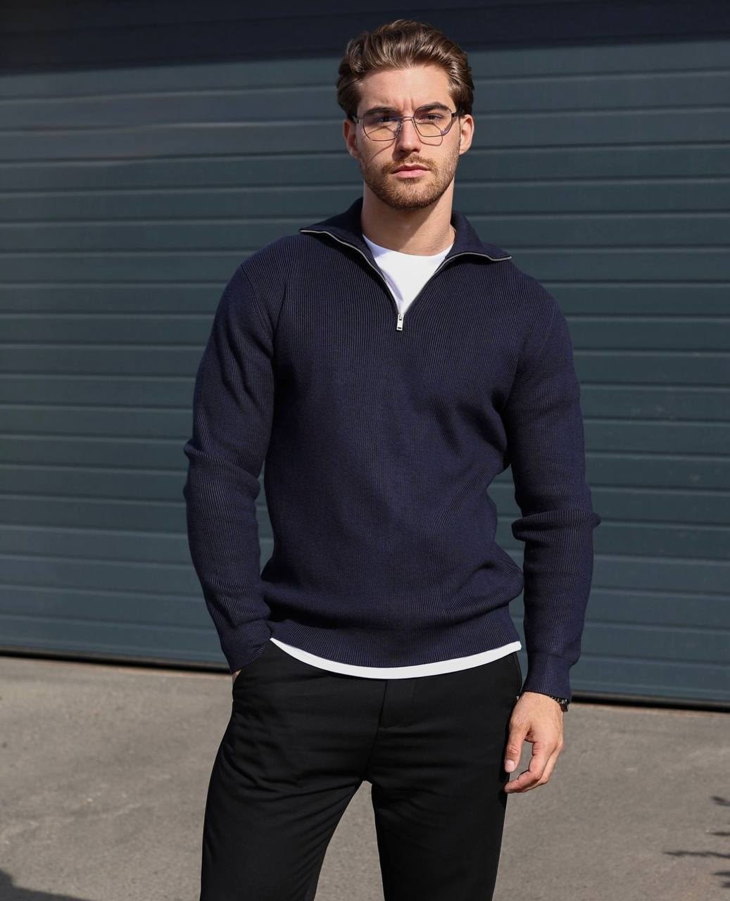 джемпер мужской на молнии,мужские свитера,джемпер,кофта мужская,джемпер теплый