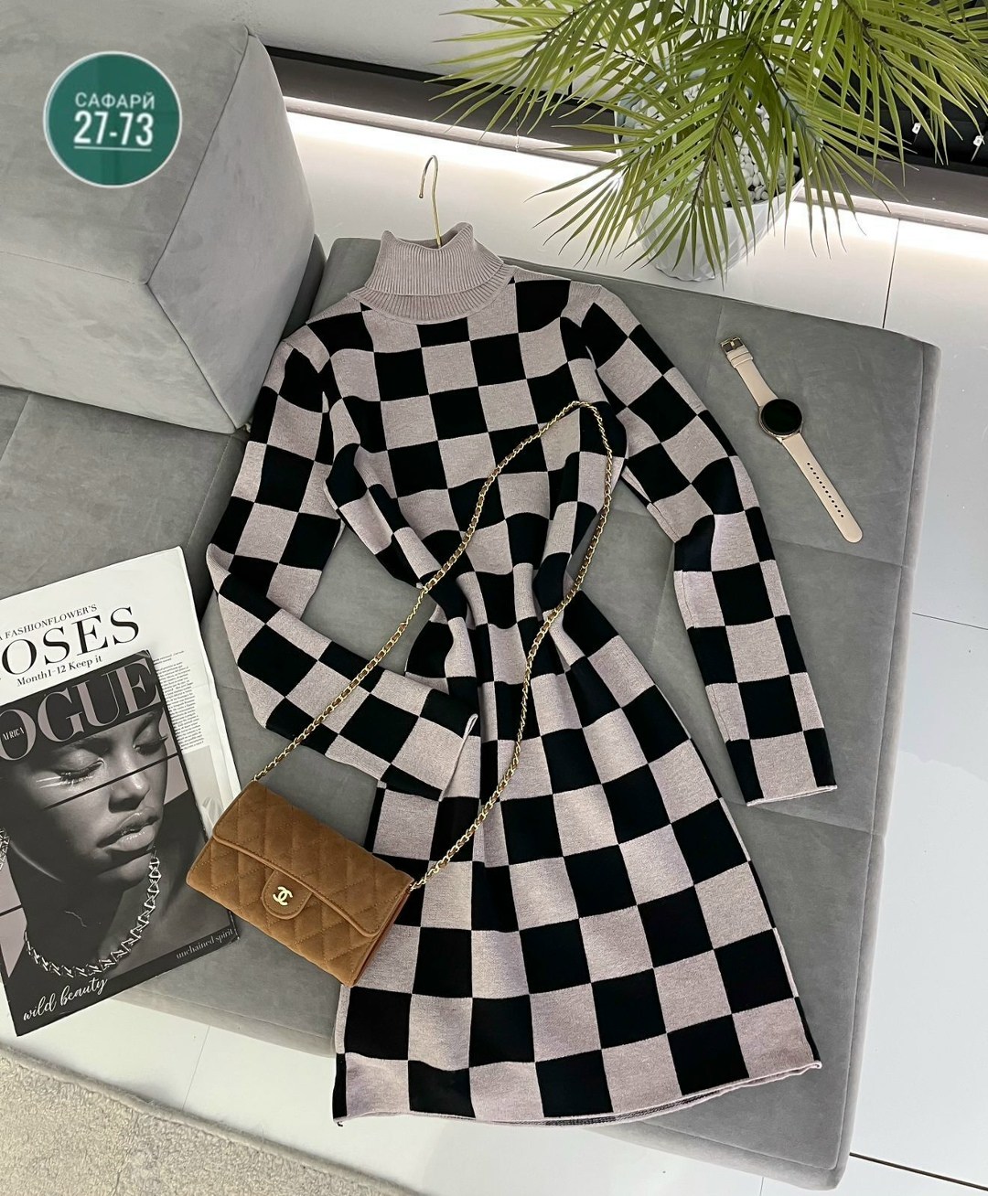 платье женская,платье в клетку,вязаное платье,платье кофта,платье свитер