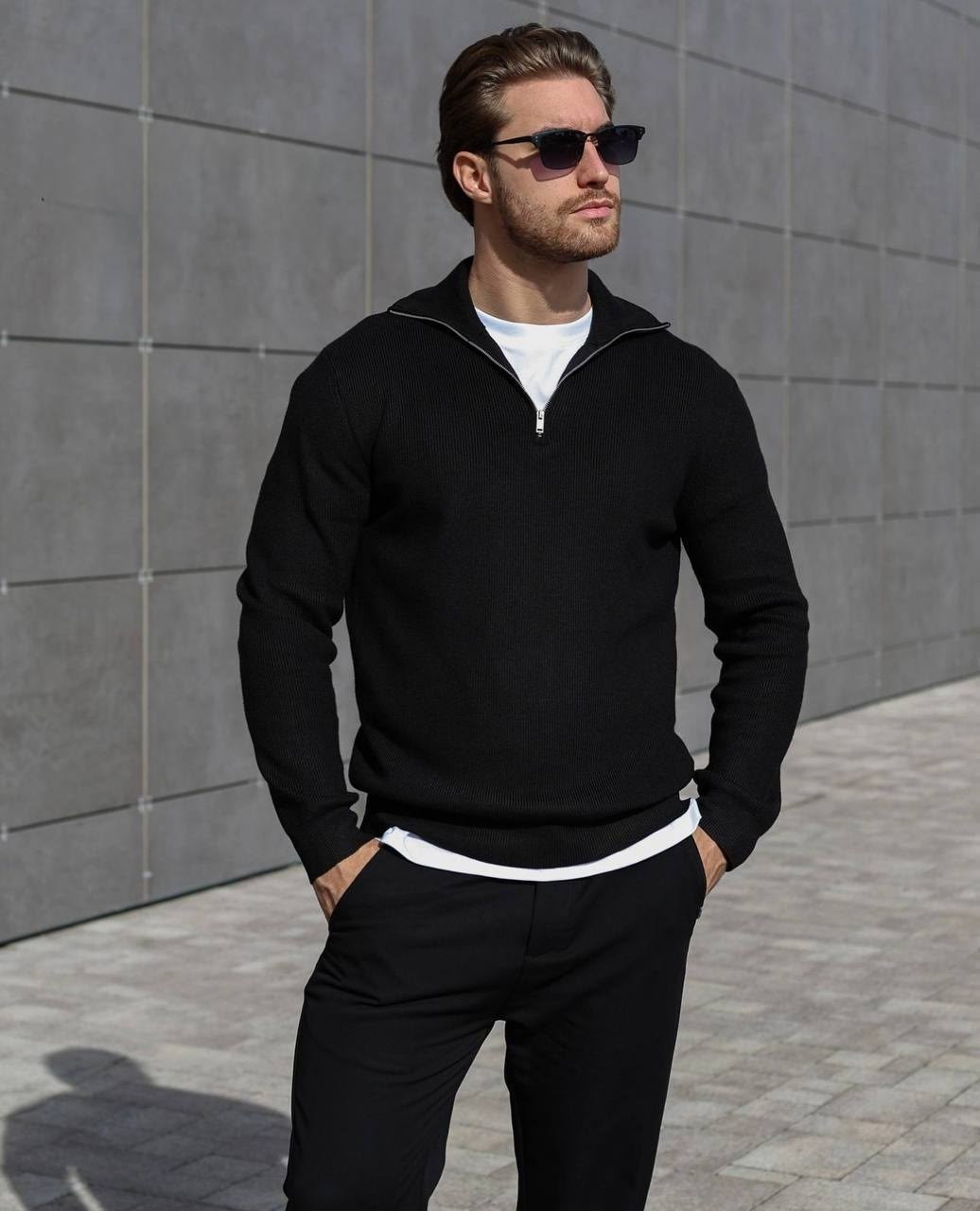 джемпер мужской на молнии,мужские свитера,джемпер,кофта мужская,джемпер теплый