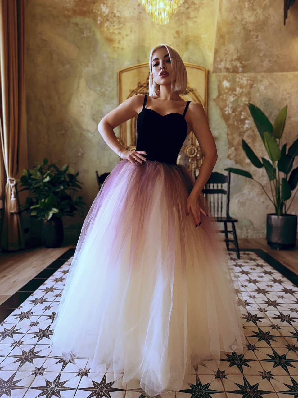 роскошное вечернее платье,платье из фатина,платье пышное,платье фатин,платье вечернее