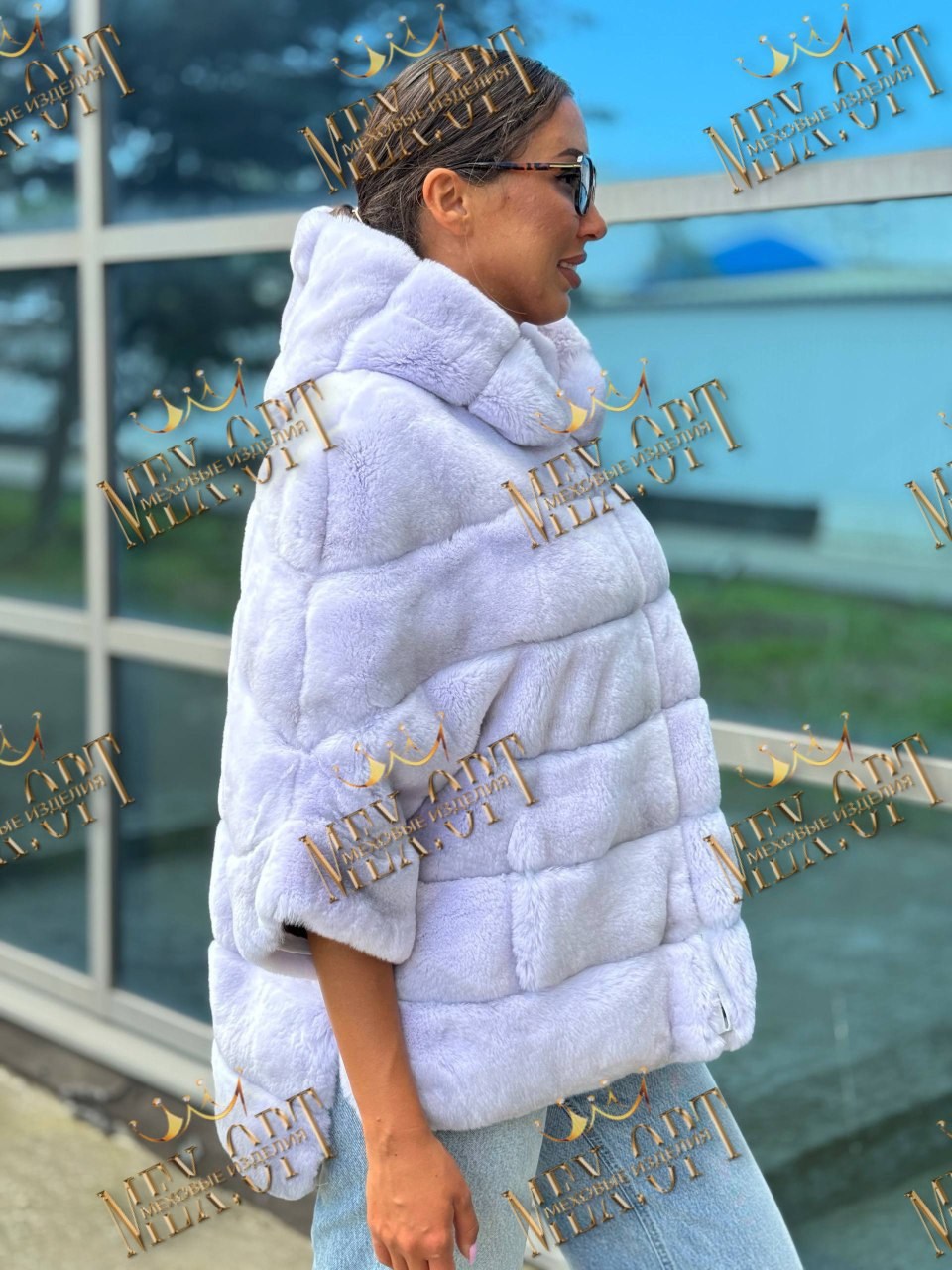 шуба голубая норка symetrie,шуба из бобрика,шуба кролик рекс летучая мышь,шуба из кролика,женская шуба