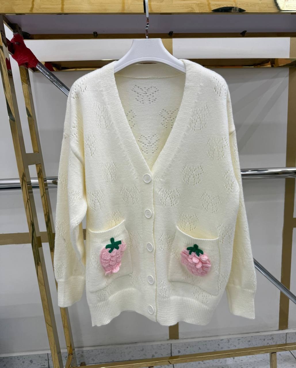 кардиган женский вязаный,кардиган с клубникой,кардиган вязаное,кардиган кофта,женские кардиганы