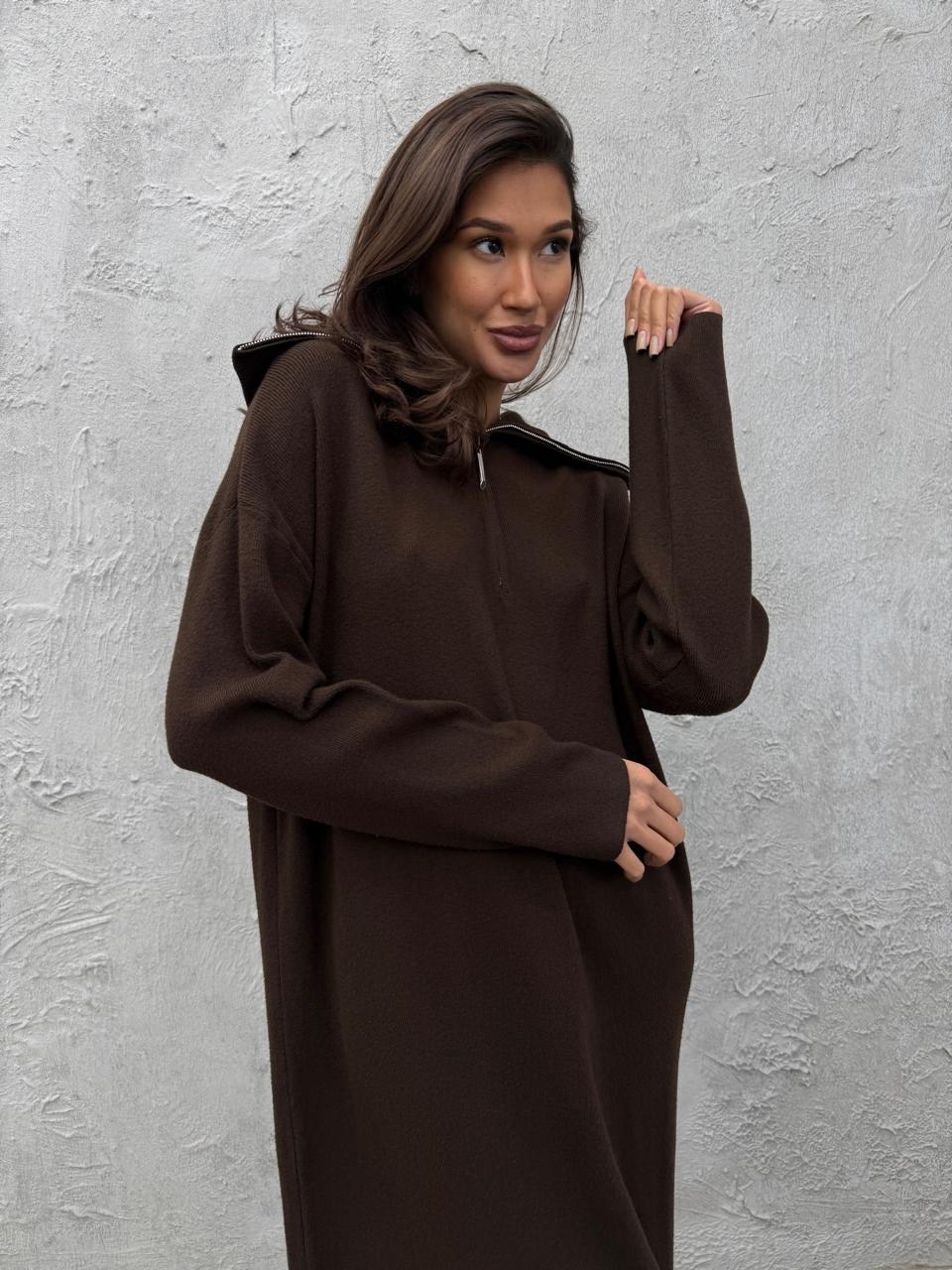 платье с капюшоном,платье женская,модное платье,теплое платье,трикотажное платье