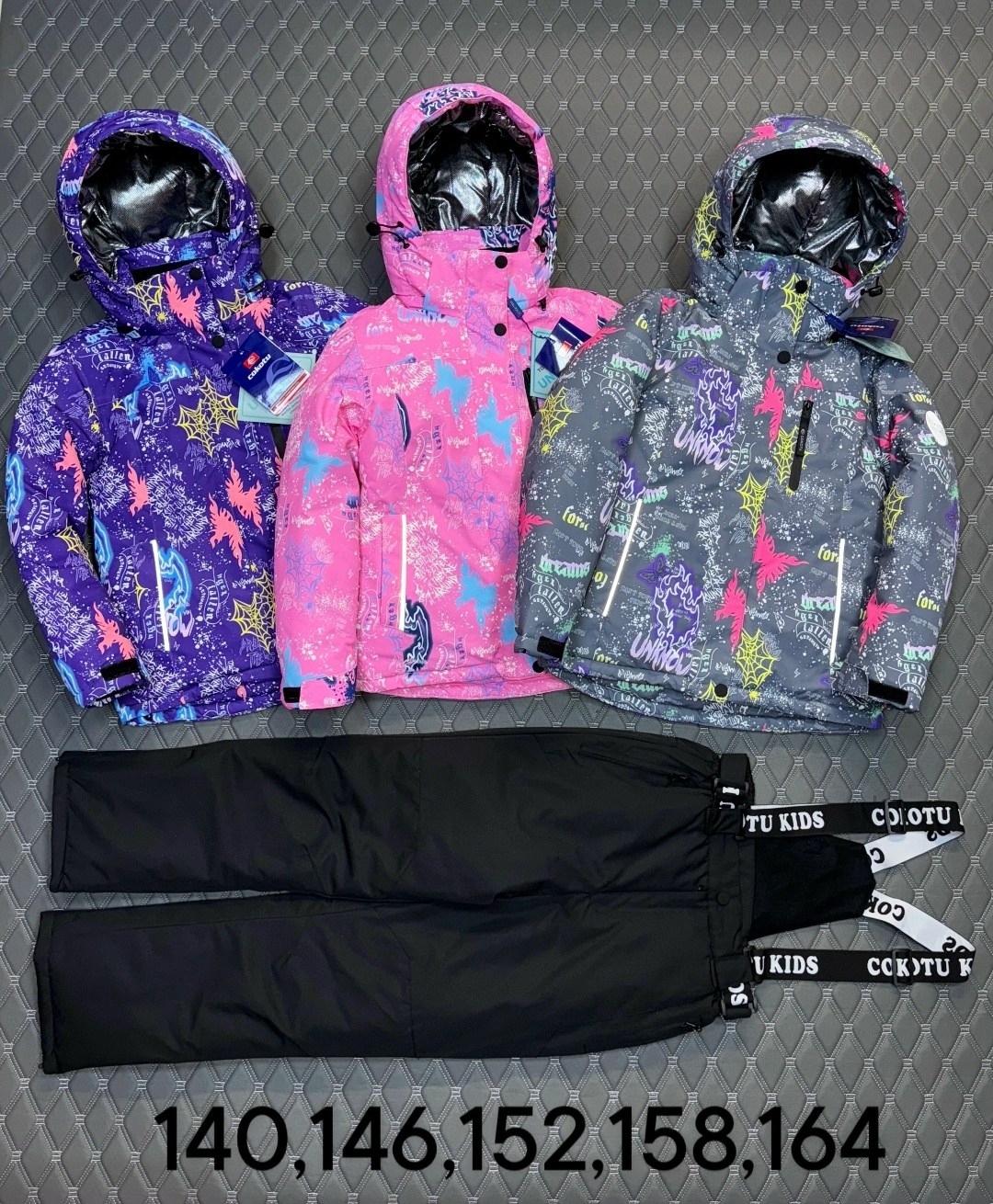 зимний костюм valianly 128-158,горнолыжные костюмы,костюм горнолыжный детский,лыжный костюм