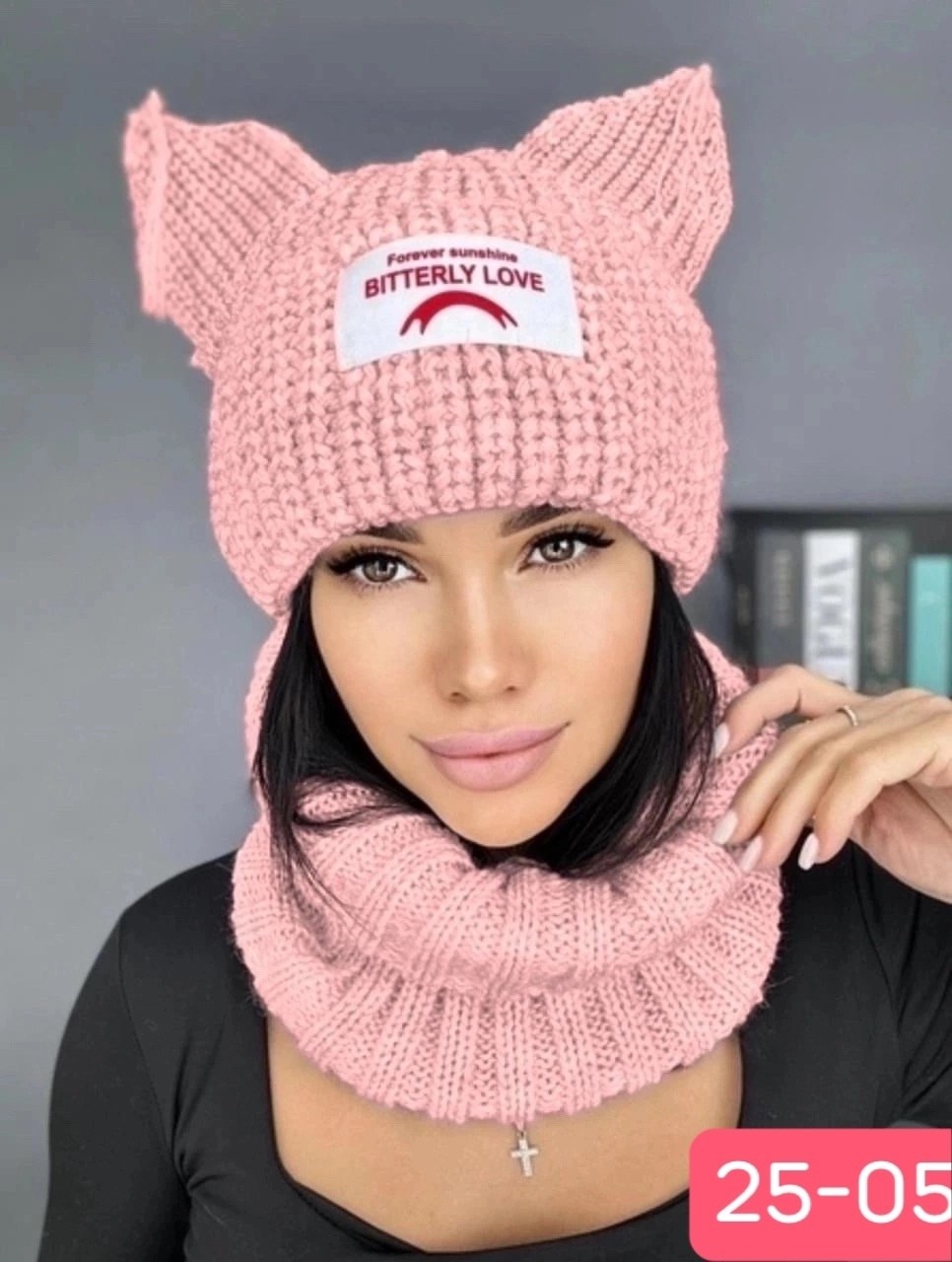 комплект шапки,шапка снуд,комплект шапка и снуд,шапка вязаная с кошачьими ушками,женская вязаная шапка
