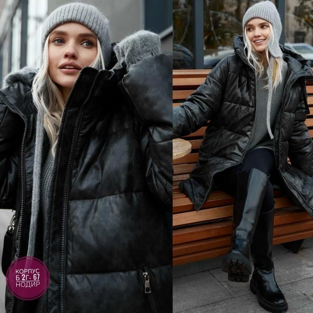 пуховик женский из экокожи,модные пуховики,зимние куртки,пуховик из экокожи,женские пуховики