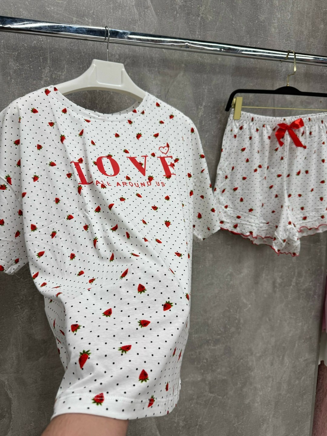 пижама женская,женская пижама с шортами,женская пижама хлопок,пижама с сердечками женская,пижама с принтом